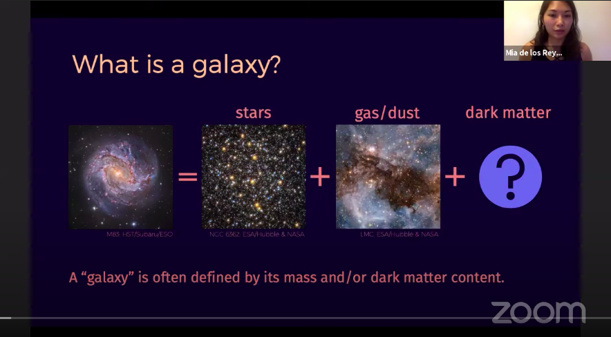 Screenshot from Mia's virtual talk for Caltech Astronomy Public Lecture series